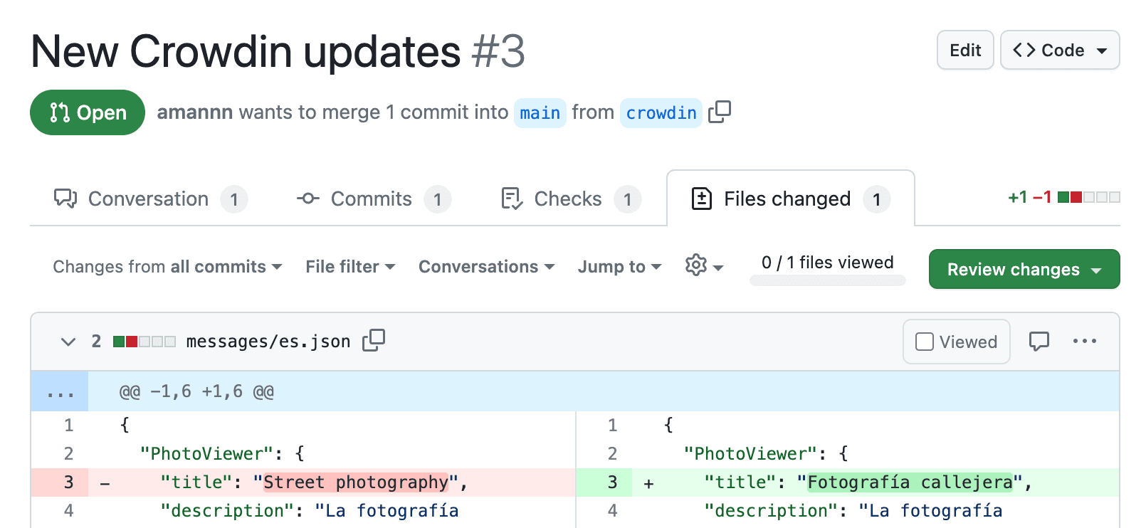 Crowdin 仓库同步